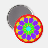 Funny Blume Power Bloom II Magnet (Vorderseite/Rückseite)