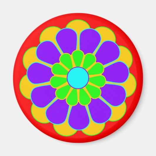 Funny Blume Power Bloom II Magnet (Vorne)