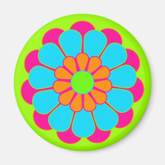 Funny Blume Power Bloom III Magnet (Vorne)