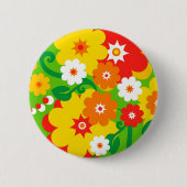 Funny Blume Power Wallpaper Button (Vorderseite)