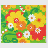 Funny Blume Power Wallpaper Geschenkpapier (Flach)