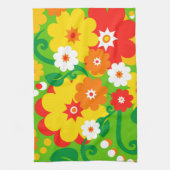 Funny Blume Power Wallpaper Geschirrtuch (Vertikal)