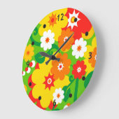 Funny Blume Power Wallpaper Große Wanduhr (Winkel)