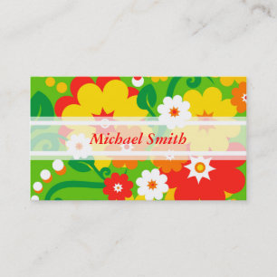 Funny Blume Power Wallpaper + Ihr Text Visitenkarte