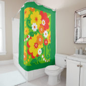 Funny Blume Power Wallpaper + Ihre Ideen Duschvorhang (Beispiel)