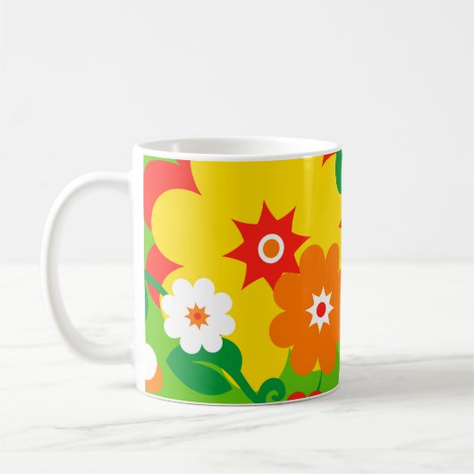 Funny Blume Power Wallpaper Kaffeetasse (Links)