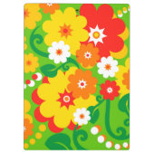 Funny Blume Power Wallpaper Klemmbrett (Rückseite)