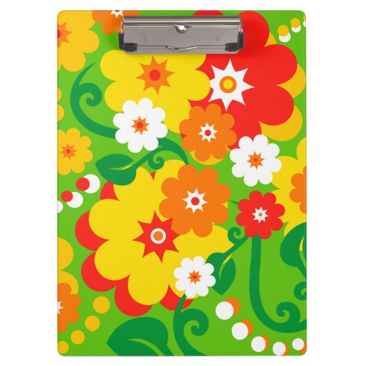 Funny Blume Power Wallpaper Klemmbrett (Vorderseite)