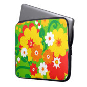 Funny Blume Power Wallpaper Laptopschutzhülle (Vorderseite Links)