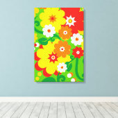 Funny Blume Power Wallpaper Leinwanddruck (Insitu (Holzboden))