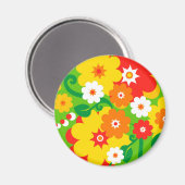 Funny Blume Power Wallpaper Magnet (Vorderseite/Rückseite)
