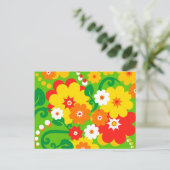 Funny Blume Power Wallpaper Postkarte (Stehend Vorderseite)