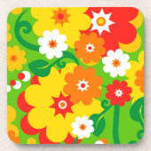 Funny Blume Power Wallpaper Untersetzer (Vorderseite)