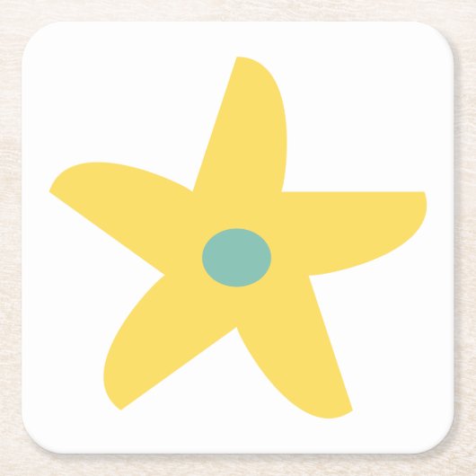 Funny Blume Rechteckiger Pappuntersetzer (Vorderseite)