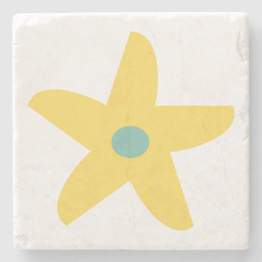 Funny Blume Steinuntersetzer (Vorderseite)