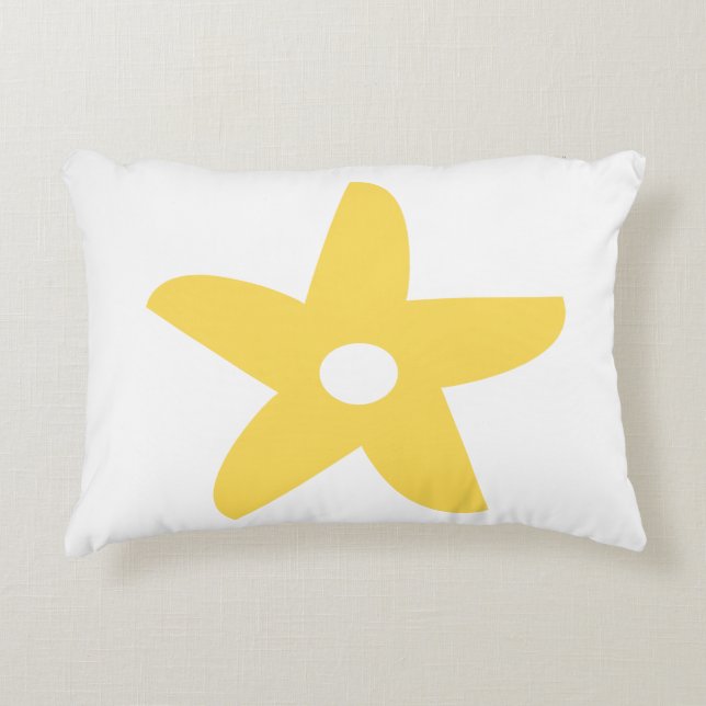 Funny Blume Throw Kissen (Vorderseite)