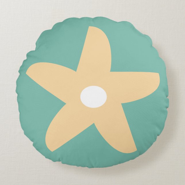 Funny Blume Throw Kissen (Vorderseite)