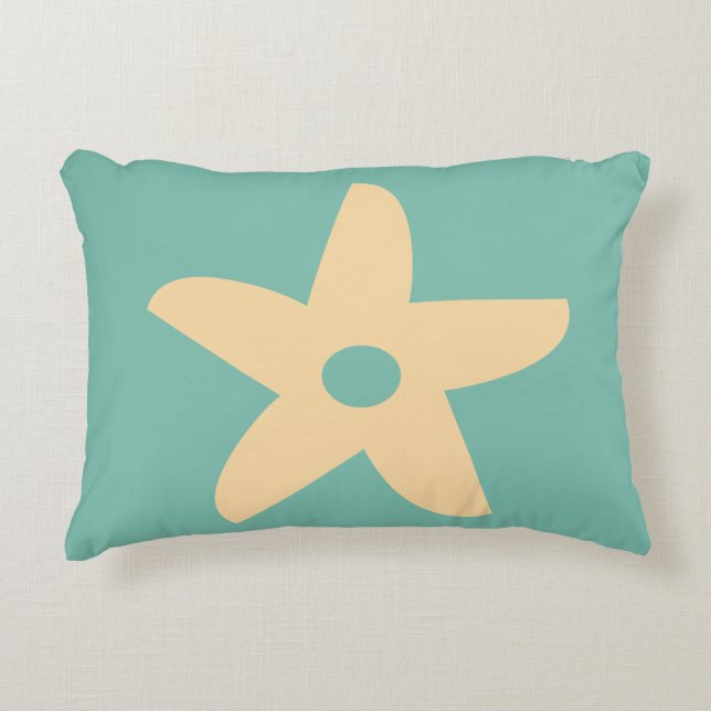 Funny Blume Throw Kissen (Vorderseite)