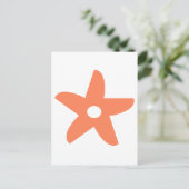Funny Blume Throw Kissen Postkarte (Stehend Vorderseite)