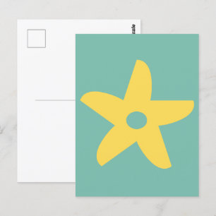 Funny Blume Throw Kissen Postkarte