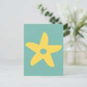 Funny Blume Throw Kissen Postkarte (Stehend Vorderseite)