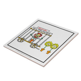 Funny Blume Wildblumen Cartoon Küche Tile Fliese