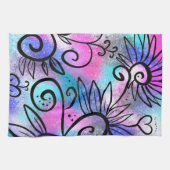 Funny Blumenart Geschirrtuch (Horizontal)