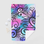 Funny Blumenart Golfhandtuch (Insitu)