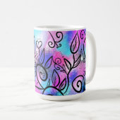 Funny Blumenart Kaffeetasse (VorderseiteRechts)