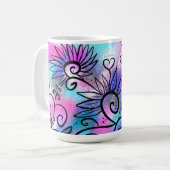 Funny Blumenart Kaffeetasse (Vorderseite Links)