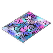 Funny Blumenart Notizblock (Linke Seite)