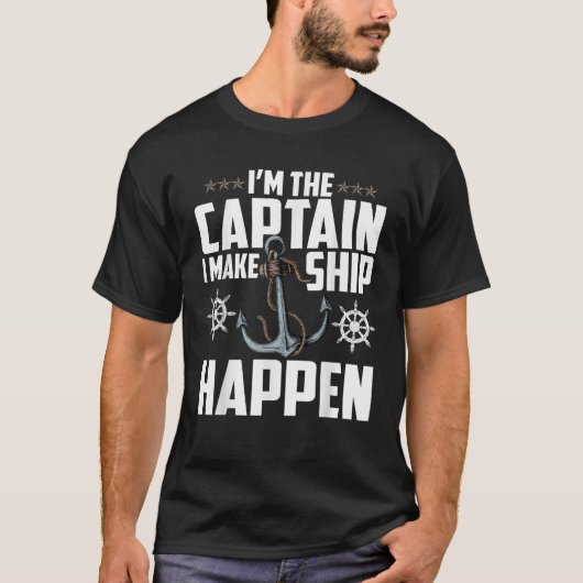 Funny BOAT CAPTAIN I bin der Kapitän, den ich SCHI T-Shirt (Vorderseite)