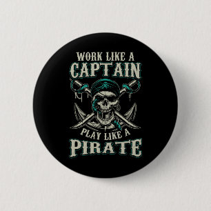 Funny Boat Captain Shirt Men Boating Pirate Shirt Button