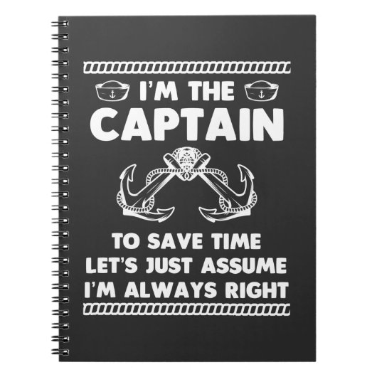 Funny Boat Captain Spaß Boating Joke Sailor Notizblock (Vorderseite)