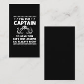 Funny Boat Captain Spaß Boating Joke Sailor Visitenkarte (Vorne/Hinten)