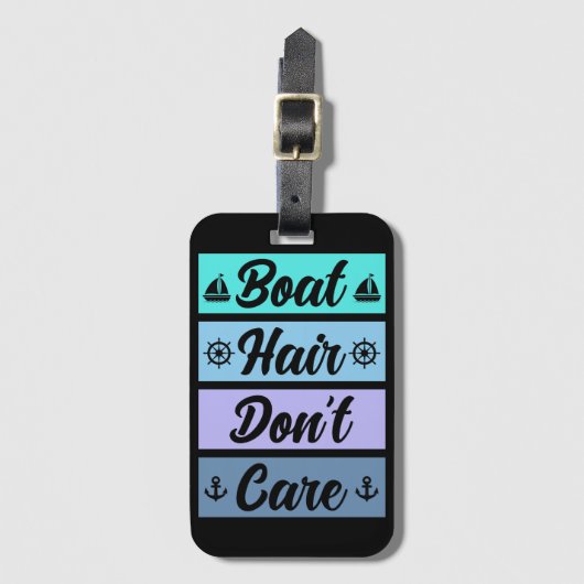 Funny Boat Hair Keine Sorge Kreuzfahrtschiff Gepäckanhänger (Vorderseite Vertikal)