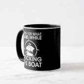 Funny Boat Was ich beim Docken des Bootes Geschenk Tasse (Vorderseite Links)