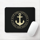 Funny Boater bin ich der Kapitän, den ich Schiff m Mousepad (Mit Mouse)