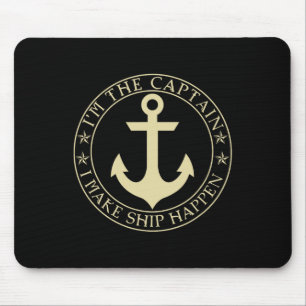 Funny Boater bin ich der Kapitän, den ich Schiff m Mousepad