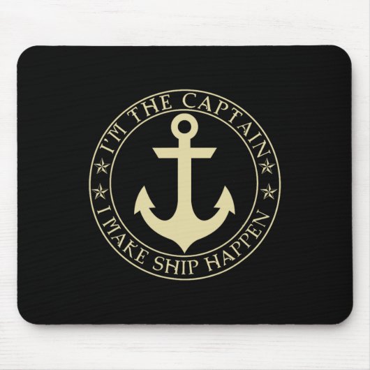 Funny Boater bin ich der Kapitän, den ich Schiff m Mousepad (Vorne)