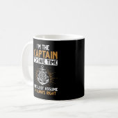 Funny Boating Captain Funny Sailing Jokes Kaffeetasse (Vorderseite Links)