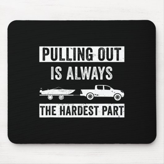 Funny Boating Design for Men Captain Boat Pulling Mousepad (Vorne)