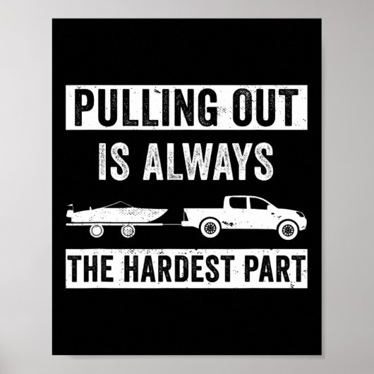 Funny Boating Design for Men Captain Boat Pulling Poster (Vorne)