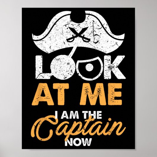 Funny Boating I Am The Captain Sailor Sailing Poster (Vorne)