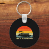 Funny Boating I Hasse Ausziehen - Pontoon Boot Ca Schlüsselanhänger (Vorderseite)