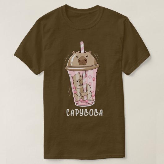Funny Boba Tea Capybara Bubble Milk Tee Kawaii (Design vorne)
