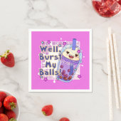 FUNNY BOBA TEA WELL BURST MEIN BALLS DECOUPAGE PAP SERVIETTE (Beispiel)