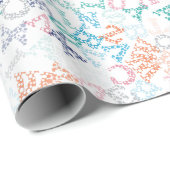 Funny Bobble Cartoon Letter Pattern Geschenkpapier (Rolleneckpunkt)