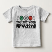 Funny Bocce Ball Baby T-shirt (Vorderseite)