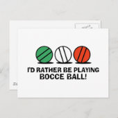 Funny Bocce Ball Postkarte (Vorne/Hinten)
